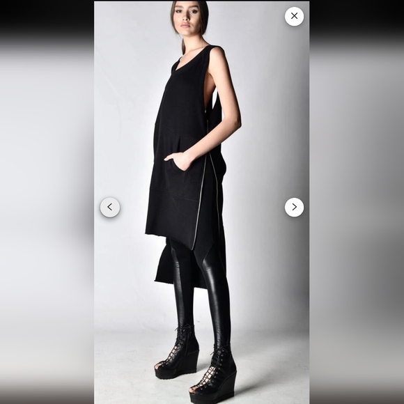 Aakasha Maxi Black Racer Back Dress / Cotton side zipper dress /Racer Back XL - Picture 4 of 5